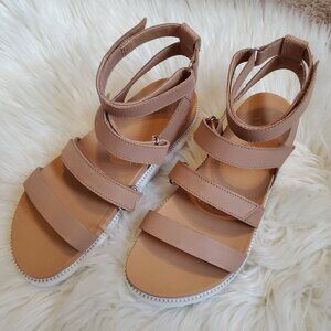 NEW Sorel Roaming Multi Strap Sandals Honest Beige Leather Size 8.5